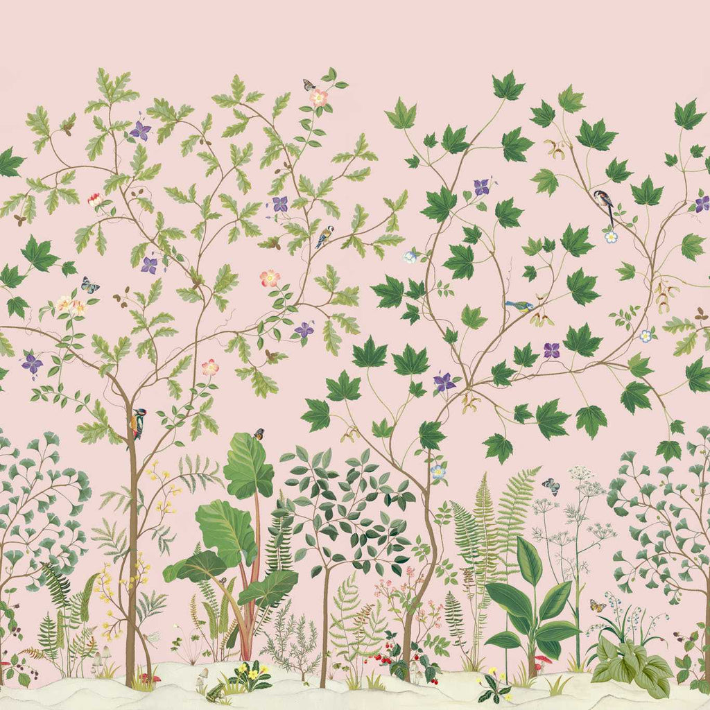 Sycamore & Oak Wallpaper by Sanderson - Wild Rose