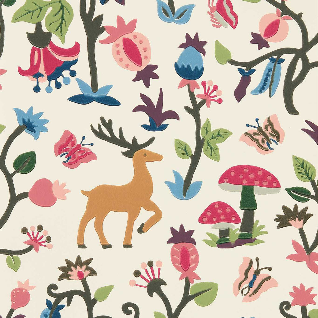 Forest of Dean Wallpaper by Sanderson - Mulberry/Multi