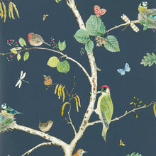 Load image into Gallery viewer, Woodland Chorus Wallpaper by Sanderson - Charcoal