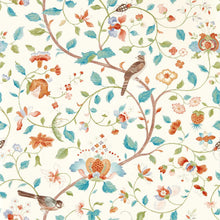 Load image into Gallery viewer, Aril's Garden Wallpaper by Sanderson - Teal/Russet