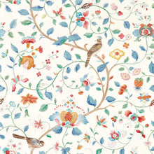 Load image into Gallery viewer, Aril's Garden Wallpaper by Sanderson - Indigo/Red
