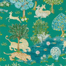 Load image into Gallery viewer, Pamir Garden Wallpaper by Sanderson - Teal/Peacock