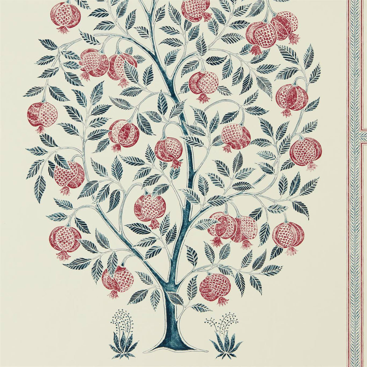 Anaar Tree Wallpaper by Sanderson - Annato/Blueberry
