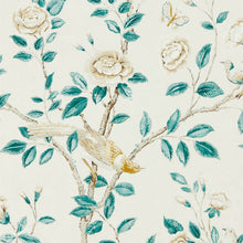Load image into Gallery viewer, Andhara Wallpaper by Sanderson - Teal/Cream