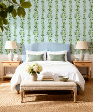 Load image into Gallery viewer, Bon Vivant Collection by Diane Bergeron - Antibes Decorative Textile Wallpaper - Colourway: Duck Egg - Insitu