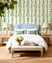 Load image into Gallery viewer, Bon Vivant Collection by Diane Bergeron - Antibes Decorative Textile Wallpaper - Colourway: Moss - Insitu