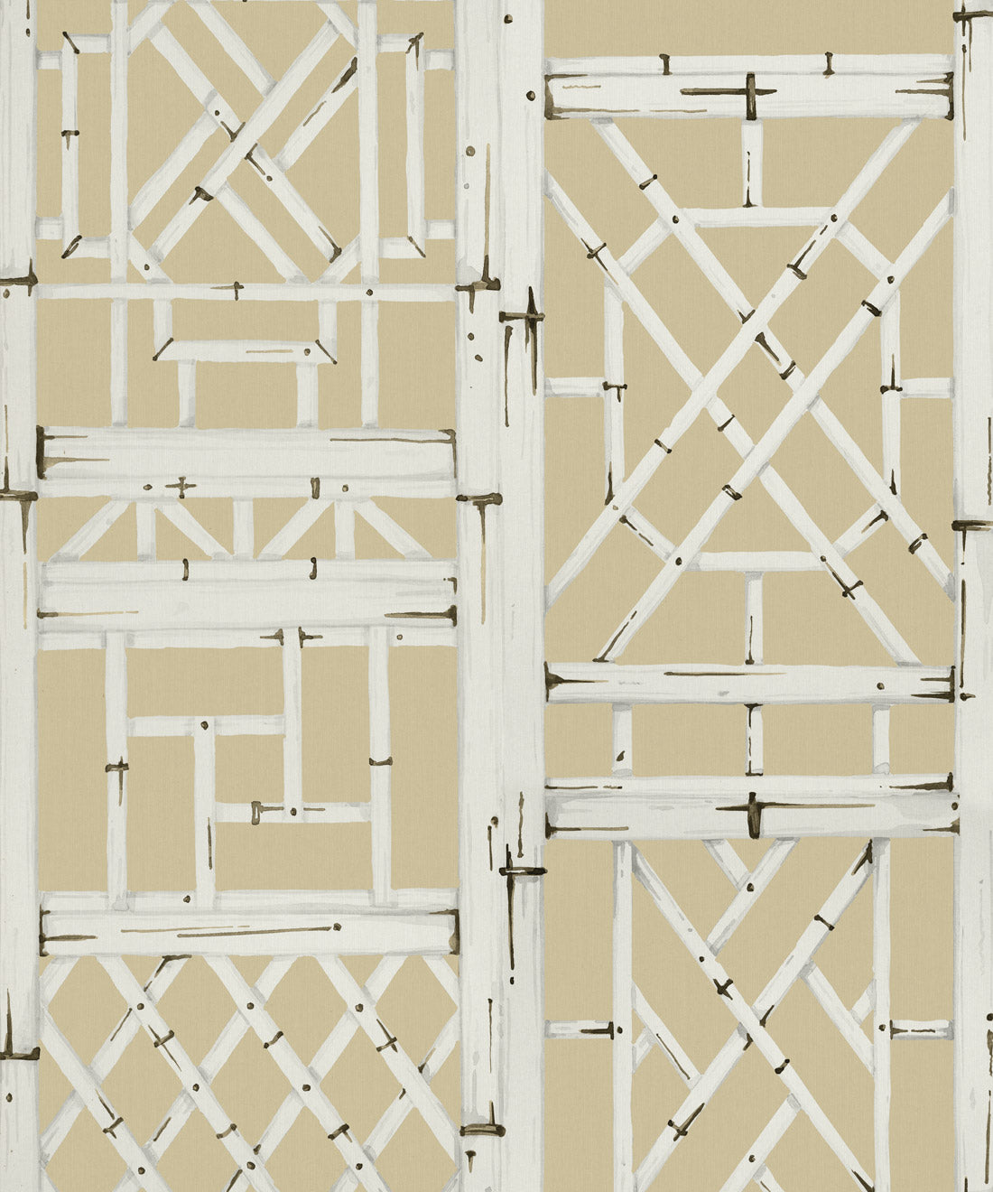 Bon Vivant Collection by Diane Bergeron - Briland Decorative Textile Wallpaper - Colourway: Camel - Swatch