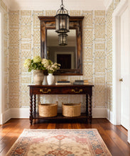 Load image into Gallery viewer, Bon Vivant Collection by Diane Bergeron - Briland Decorative Textile Wallpaper - Colourway: Camel - Insitu