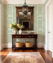 Load image into Gallery viewer, Bon Vivant Collection by Diane Bergeron - Briland Decorative Textile Wallpaper - Colourway: Celadon - Insitu