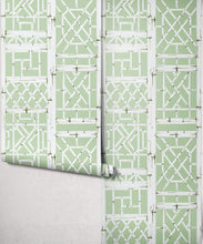 Load image into Gallery viewer, Bon Vivant Collection by Diane Bergeron - Briland Decorative Textile Wallpaper - Colourway: Celadon - Roll