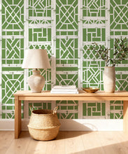 Load image into Gallery viewer, Bon Vivant Collection by Diane Bergeron - Briland Decorative Textile Wallpaper - Colourway: Moss - Insitu