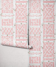 Load image into Gallery viewer, Bon Vivant Collection by Diane Bergeron - Briland Decorative Textile Wallpaper - Colourway: Pink - Roll