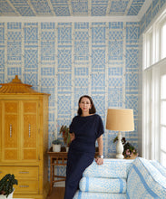 Load image into Gallery viewer, Bon Vivant Collection by Diane Bergeron - Briland Decorative Textile Wallpaper - Colourway: Sky - Insitu