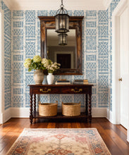 Load image into Gallery viewer, Bon Vivant Collection by Diane Bergeron - Briland Decorative Textile Wallpaper - Colourway: Sea Glass - Insitu