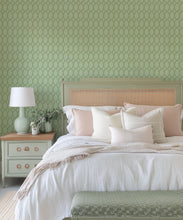 Load image into Gallery viewer, Bon Vivant Collection by Diane Bergeron - Chloe Decorative Textile Wallpaper - Colourway: Celadon - Insitu