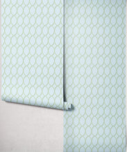 Load image into Gallery viewer, Bon Vivant Collection by Diane Bergeron - Chloe Decorative Textile Wallpaper - Colourway: Duck Egg - Roll