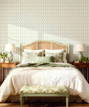 Load image into Gallery viewer, Bon Vivant Collection by Diane Bergeron - Chloe Decorative Textile Wallpaper - Colourway: Sage - Insitu