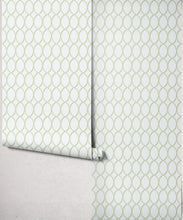 Load image into Gallery viewer, Bon Vivant Collection by Diane Bergeron - Chloe Decorative Textile Wallpaper - Colourway: Sage - Roll