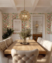 Load image into Gallery viewer, Bon Vivant Collection by Diane Bergeron - Edith Decorative Textile Wallpaper - Colourway: Coral - Insitu