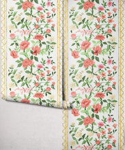 Load image into Gallery viewer, Bon Vivant Collection by Diane Bergeron - Edith Decorative Textile Wallpaper - Colourway: Coral - Roll