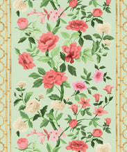 Load image into Gallery viewer, Bon Vivant Collection by Diane Bergeron - Edith Decorative Textile Wallpaper - Colourway: Coral on Celadon - Swatch