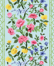 Load image into Gallery viewer, Bon Vivant Collection by Diane Bergeron - Edith Decorative Textile Wallpaper - Colourway: Pink on Duck Egg - Swatch