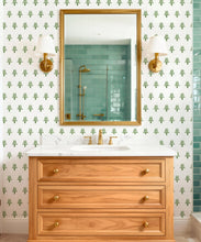 Load image into Gallery viewer, Bon Vivant Collection by Diane Bergeron - June Decorative Textile Wallpaper - Colourway: Moss - Insitu