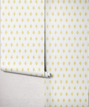 Load image into Gallery viewer, Bon Vivant Collection by Diane Bergeron - June Decorative Textile Wallpaper - Colourway: Mustard - Roll