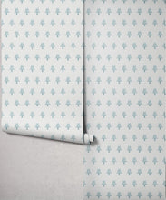 Load image into Gallery viewer, Bon Vivant Collection by Diane Bergeron - June Decorative Textile Wallpaper - Colourway: Sea Glass - Roll