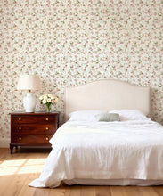Load image into Gallery viewer, Bon Vivant Collection by Diane Bergeron - Libby Decorative Textile Wallpaper - Colourway: Cerise - Insitu