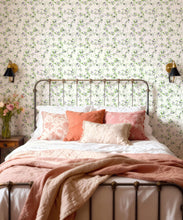 Load image into Gallery viewer, Bon Vivant Collection by Diane Bergeron - Libby Decorative Textile Wallpaper - Colourway: Lilac - Insitu