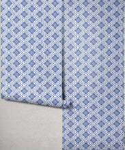 Load image into Gallery viewer, Bon Vivant Collection by Diane Bergeron - Mandalay Decorative Textile Wallpaper - Colourway: Blue - Roll
