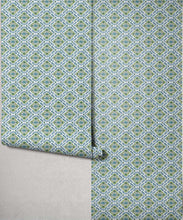 Load image into Gallery viewer, Bon Vivant Collection by Diane Bergeron - Mandalay Decorative Textile Wallpaper - Colourway: Peacock - Roll