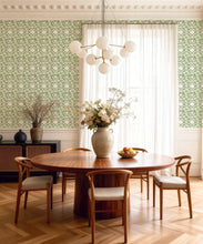 Load image into Gallery viewer, Bon Vivant Collection by Diane Bergeron - Mustique Decorative Textile Wallpaper - Colourway: Apple - Insitu