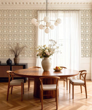 Load image into Gallery viewer, Bon Vivant Collection by Diane Bergeron - Mustique Decorative Textile Wallpaper - Colourway: Camel - Insitu