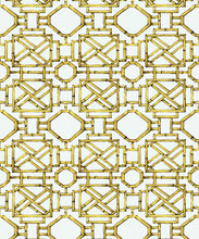 Load image into Gallery viewer, Bon Vivant Collection by Diane Bergeron - Mustique Decorative Textile Wallpaper - Colourway: Mustard - Swatch