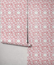 Load image into Gallery viewer, Bon Vivant Collection by Diane Bergeron - Mustique Decorative Textile Wallpaper - Colourway: Pink - Roll