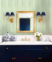 Load image into Gallery viewer, Bon Vivant Collection by Diane Bergeron - Nantucket Decorative Textile Wallpaper - Colourway: Moss - Insitu