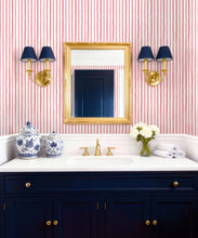 Load image into Gallery viewer, Bon Vivant Collection by Diane Bergeron - Nantucket Decorative Textile Wallpaper - Colourway: Pink - Insitu