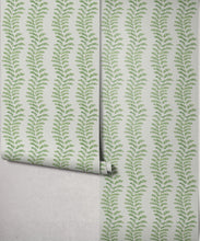 Load image into Gallery viewer, Bon Vivant Collection by Diane Bergeron - Orleans Decorative Textile Wallpaper - Colourway: Moss - Roll