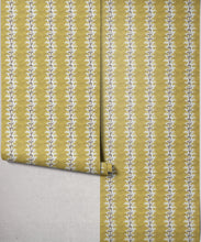 Load image into Gallery viewer, Bon Vivant Collection by Diane Bergeron - Winslow Decorative Textile Wallpaper - Colourway: Mustard - Roll