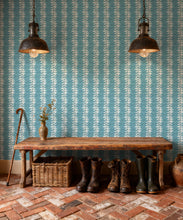 Load image into Gallery viewer, Bon Vivant Collection by Diane Bergeron - Winslow Decorative Textile Wallpaper - Colourway: Peacock - Insitu