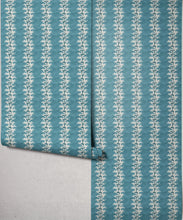 Load image into Gallery viewer, Bon Vivant Collection by Diane Bergeron - Winslow Decorative Textile Wallpaper - Colourway: Peacock - Roll