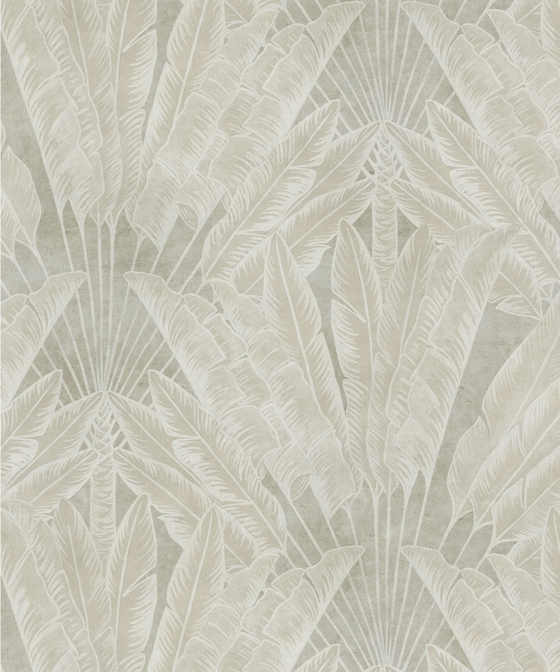 Travelers Palm Decorative Textile Wallpaper - Colorway: Beige - Woven Light Collection - Decorative Textile Wallcoverings