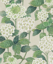 Load image into Gallery viewer, Hydrangea Garden Decorative Textile Wallpaper - Colorway: Beige - Woven Light Collection - Decorative Textile Wallcoverings