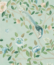 Load image into Gallery viewer, Camellia Tree Decorative Textile Wallpaper - Colorway: Powder Blue - Woven Light Collection - Decorative Textile Wallcoverings