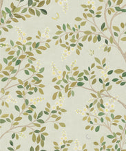 Load image into Gallery viewer, White Blossom Tree Decorative Textile Wallpaper - Colorway: Beige - Woven Light Collection - Decorative Textile Wallcoverings