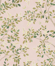 Load image into Gallery viewer, White Blossom Tree Decorative Textile Wallpaper - Colorway: Pink - Woven Light Collection - Decorative Textile Wallcoverings