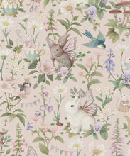 Load image into Gallery viewer, Garden Party Decorative Textile Wallpaper - Colorway: Petal Pink - Woven Light Collection - Decorative Textile Wallcoverings