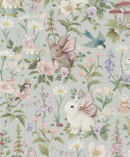 Load image into Gallery viewer, Garden Party Decorative Textile Wallpaper - Colorway: Sweet Blue - Woven Light Collection - Decorative Textile Wallcoverings